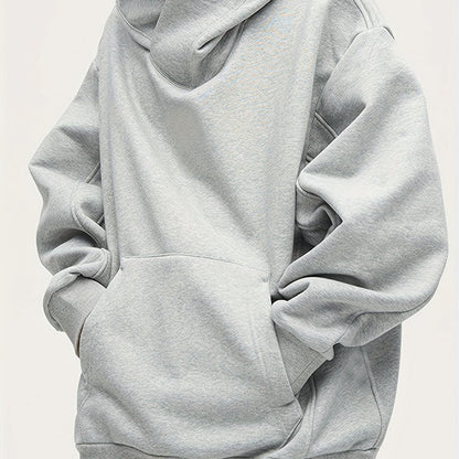 Men’s Oversized Plush Hoodie – High Street Ninja Style Pullover