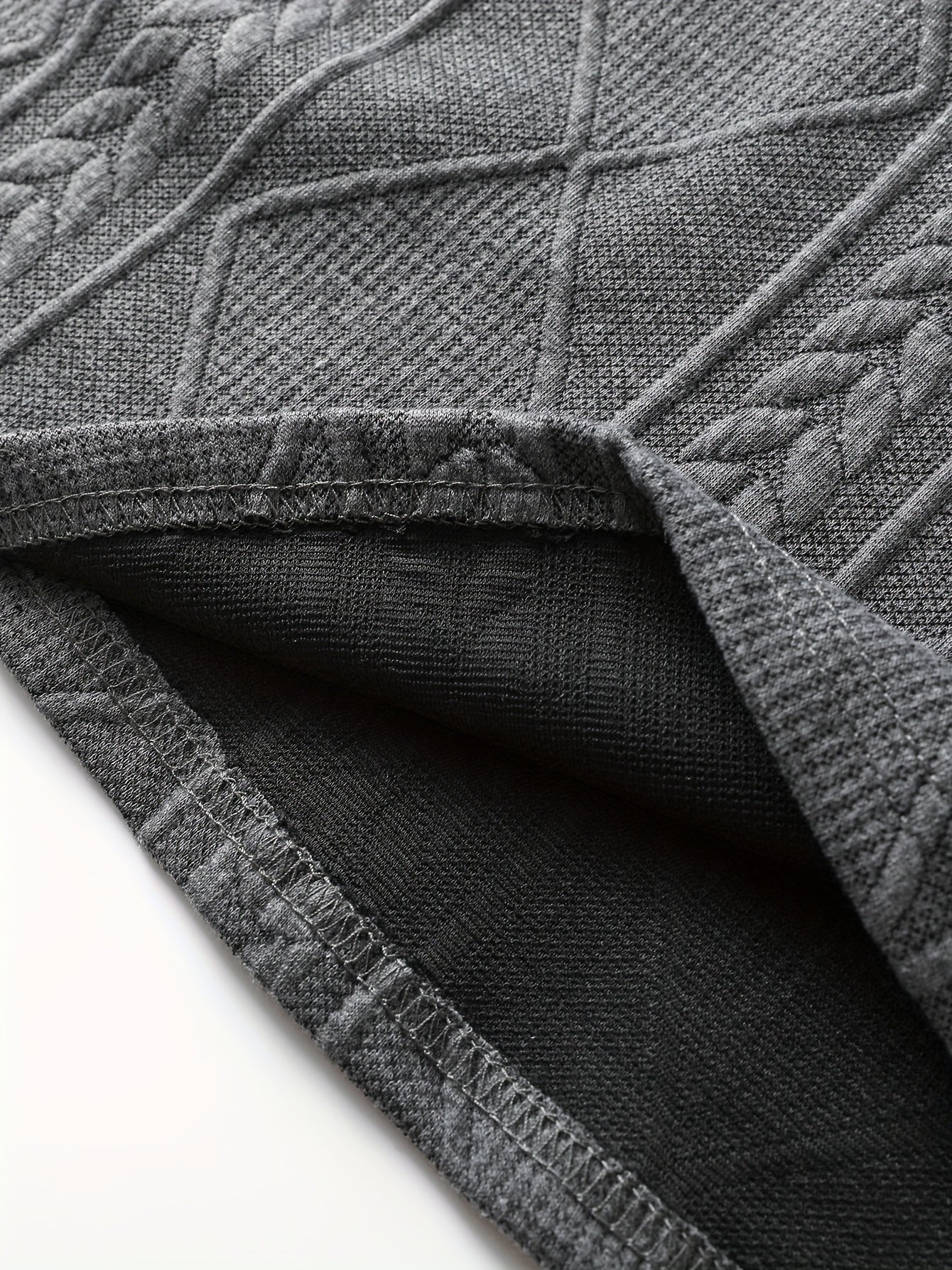 Men’s Geometric Crew Neck Sweatshirt – Long Sleeve Casual Pullover