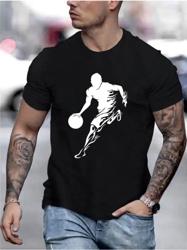 T-shirt rétro en coton pour homme – Tee-shirt décontracté à manches courtes