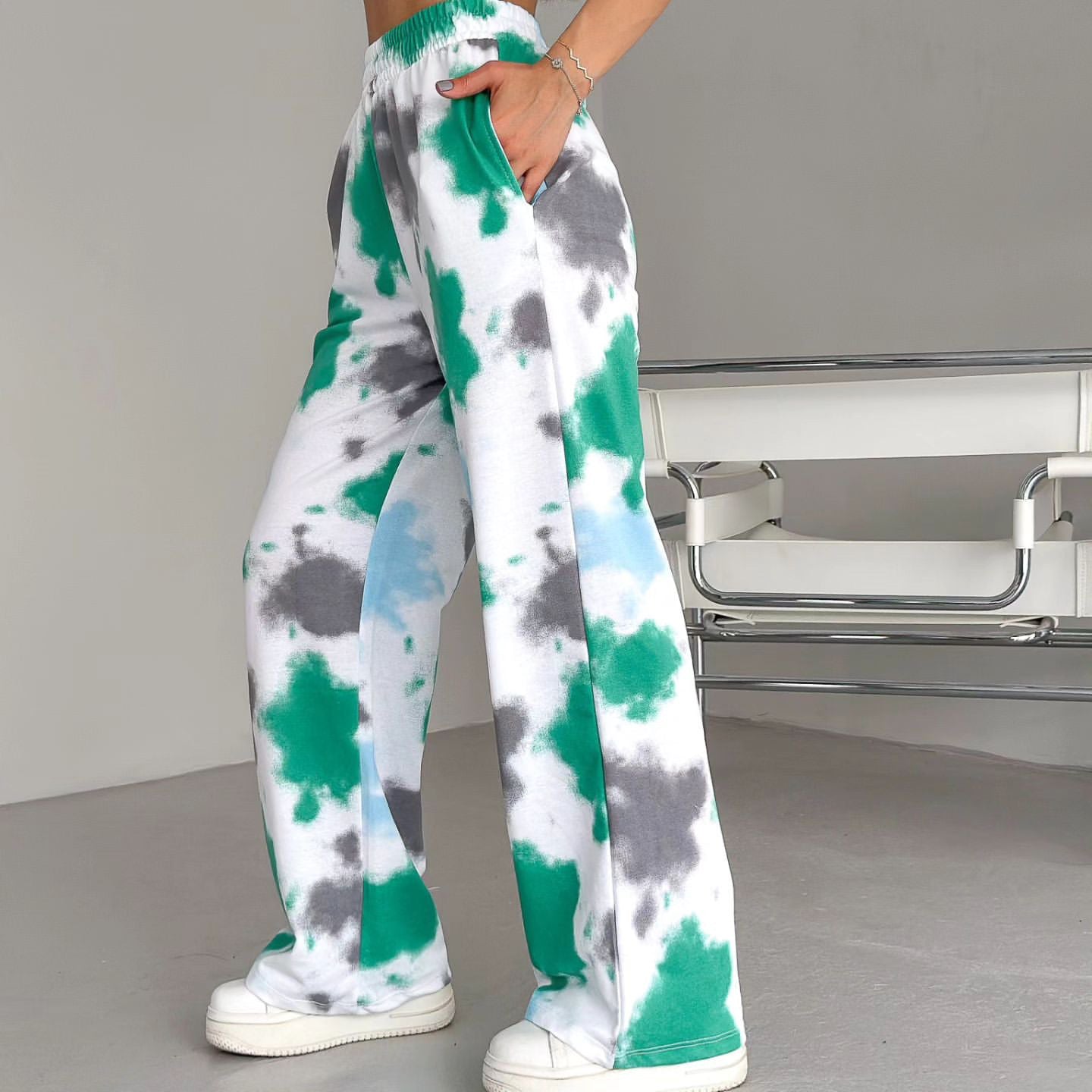 Loom & Soul Women’s Casual Straight Trousers – Loose Cotton Pants with Micro Elasticity and Relaxed Fit