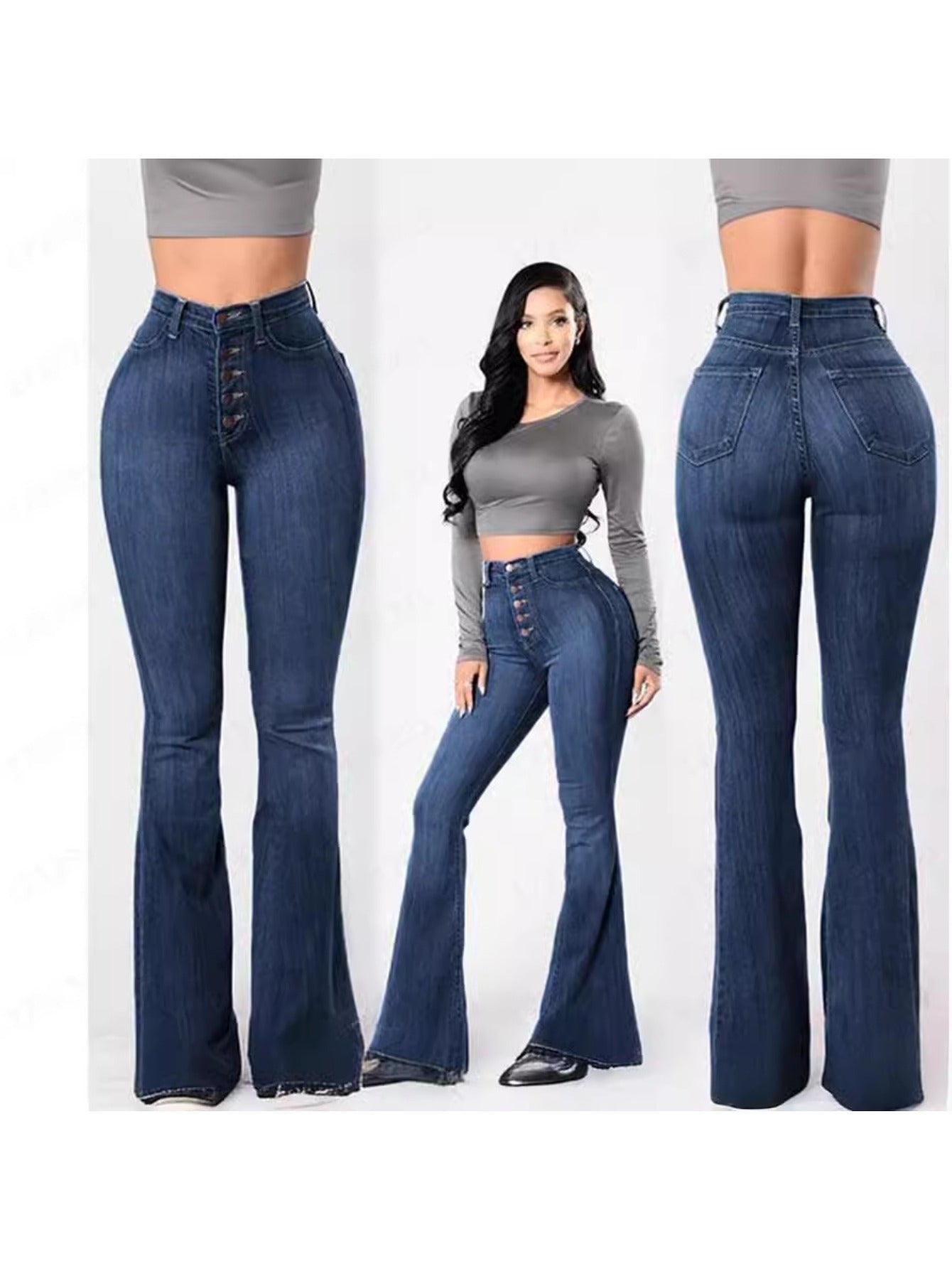 Snatched High Waist Wide Leg Jeans – Flowy Vintage Fit