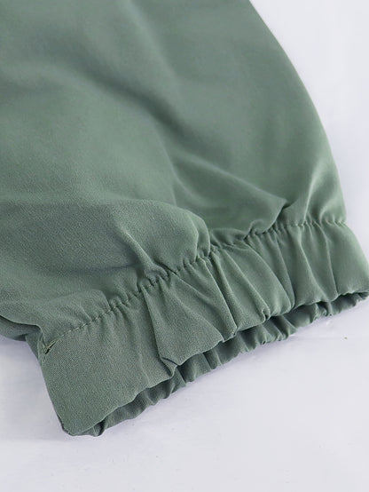 Directional Cargo Zip-Up Two-Piece Set – Women’s Casual Streetwear