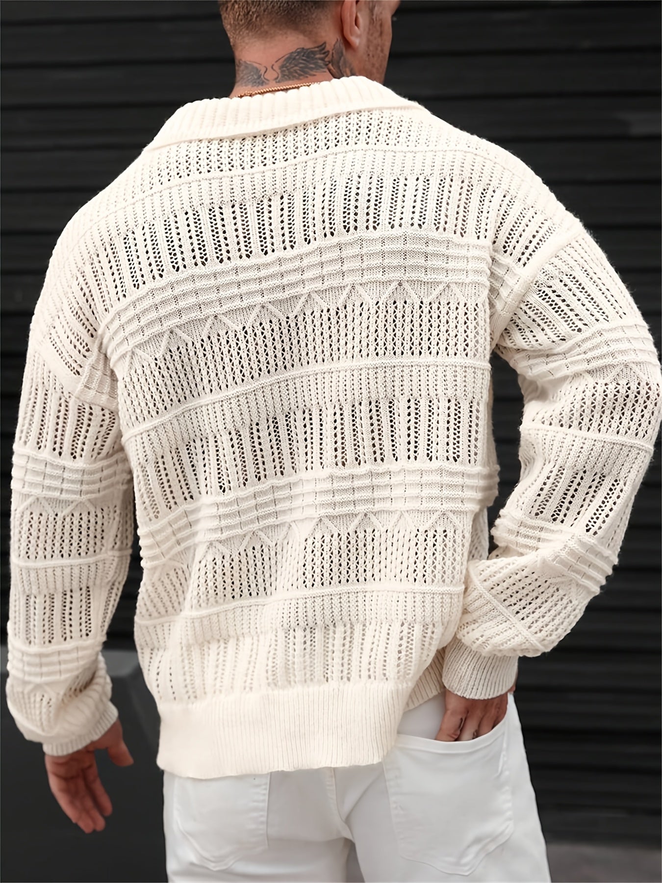 Men’s Lightweight Knit Pullover – Breathable Academic Style Sweater