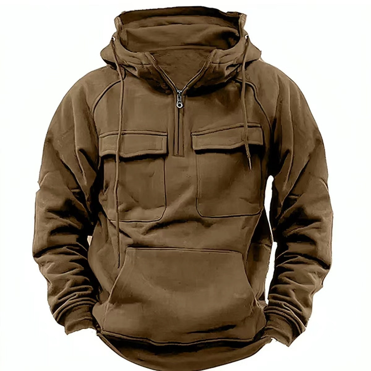 Loom & Soul™ Men’s Zip-Up Hoodie – Thick Fleece Sweatshirt with Drawstring Hood & Pockets