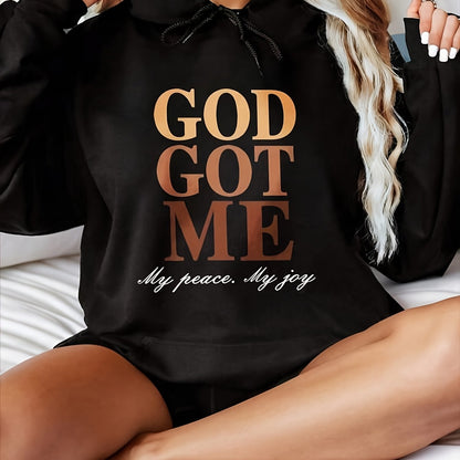 Sudadera con capucha "God Got Me" – Jersey gráfico oversize