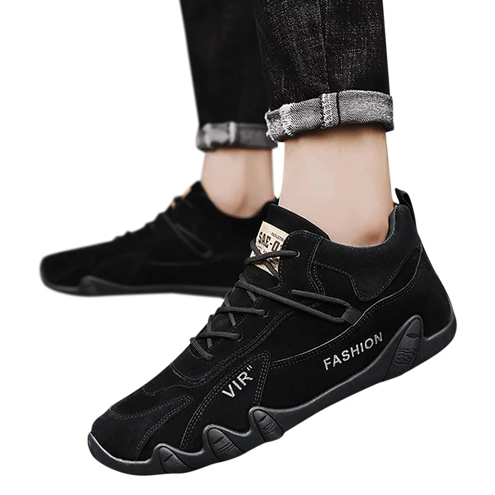 Mens White Shoes Lace up Extra Wide Dress Shoes for Men Sports Shoes for Men Popular Labor Work Shoes Wear High Top Board Shoes Casual Leisure Shoes Mens Leather Casual Shoes Size 10