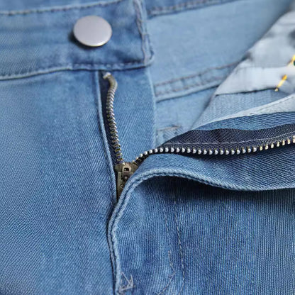Jeans skinny en denim pour homme – Jeans slim stretch décontractés bleus
