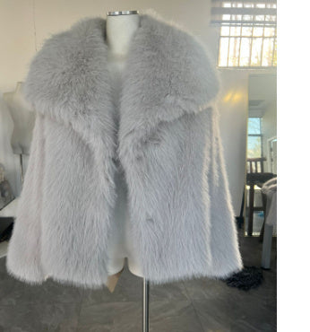 Loom & Soul™ Fluffy Lapel Plush Coat – Women’s Warm Winter Jacket for Effortless Chic Comfort