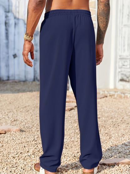 Pantalon décontracté en velours côtelé pour homme – Coupe droite ajustée, anti-plis