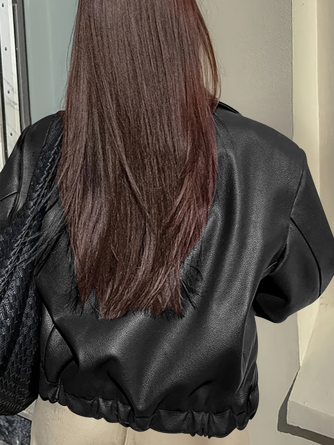 Women’s Retro Motorcycle Jacket – Classic Lapel All-Season Casual Coat