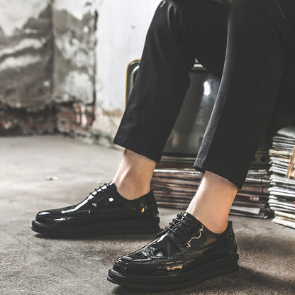 Loom & Soul™ Men’s Business Casual Shoes – Korean-Style British Dress Shoes in Premium Microfiber Leather