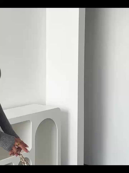 Elegant V-Neck Button Sweater – Women’s Soft Long Sleeve Fall/Winter Knit