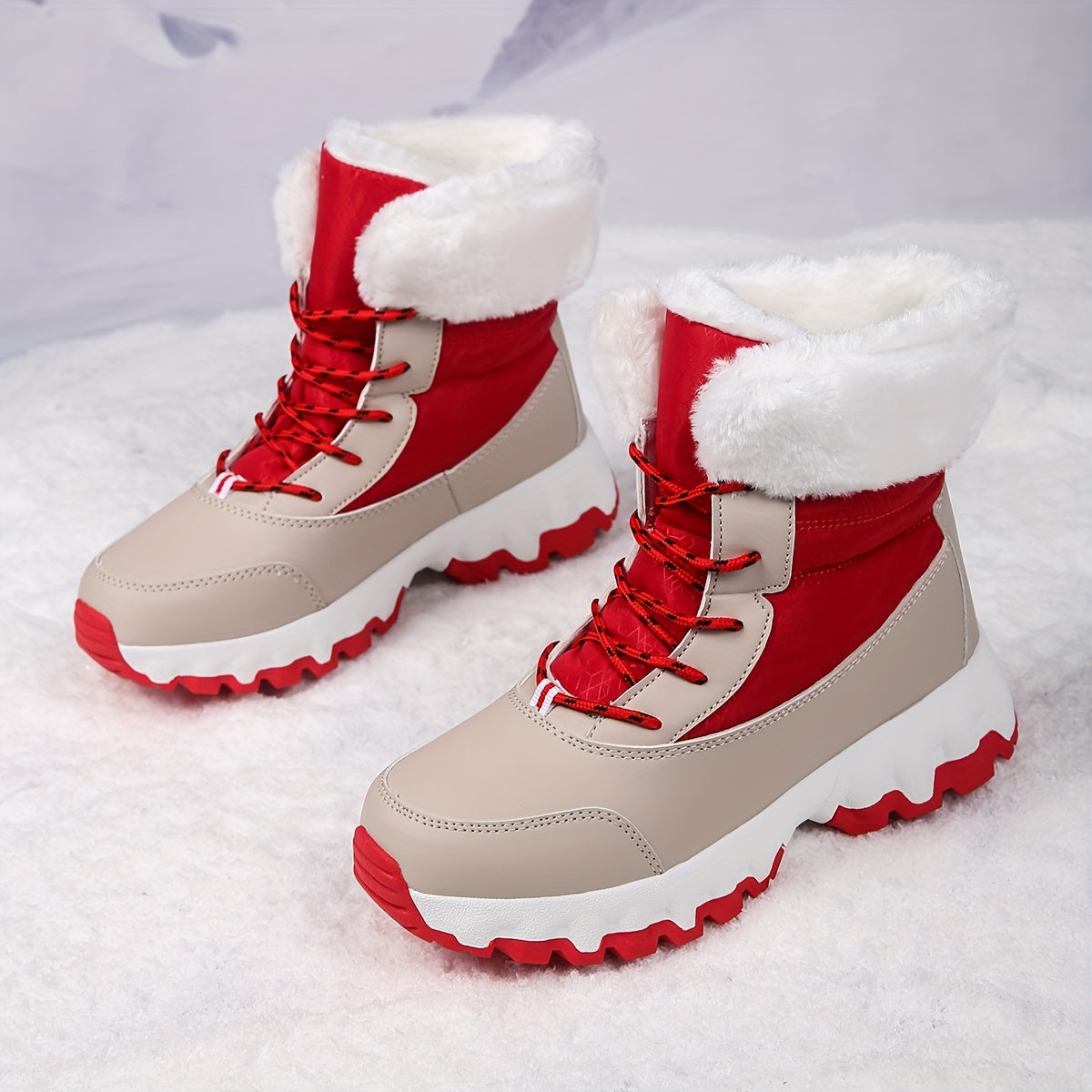 Women’s Warm Anti-Slip Snow Boots – Plush Lined Casual Winter Sports Shoes