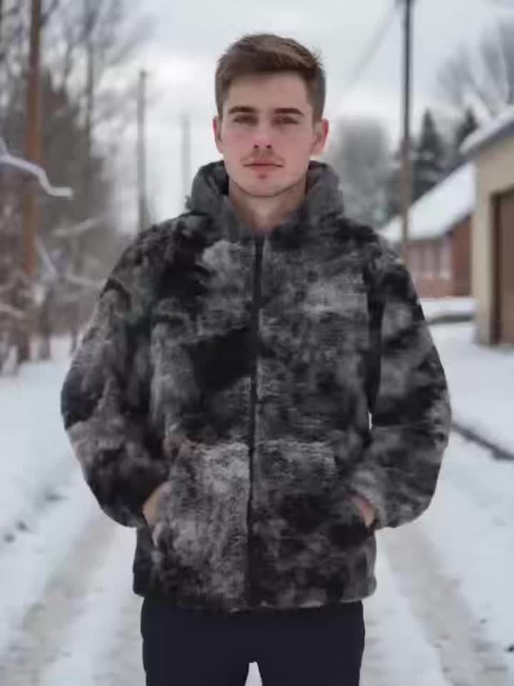 Loom & Soul Men’s Tie-Dye Fleece Jacket – Soft Plush Warm Hooded Outerwear