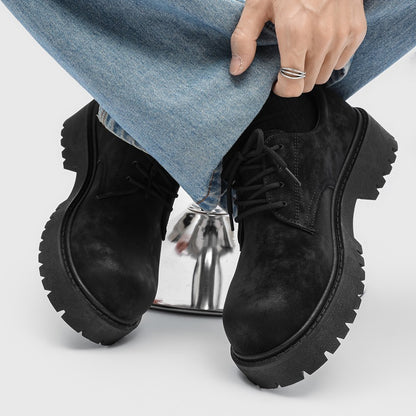 Men’s Retro Work Boots – Low-Top Leather Style Winter Shoes