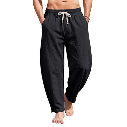 Men’s Linen Harem Pants – Relaxed Summer Streetwear Fit