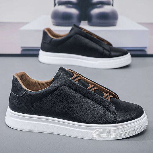 Men’s Korean Casual Slip-On Shoes – Vintage Elastic Comfort Fit