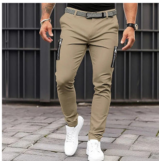 Pantalon Homme Coupe Slim Décontracté – Pantalon de Costume Extensible