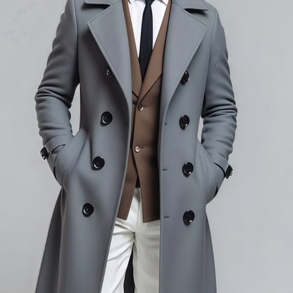 Veste mi-longue 3-en-1 pour homme – Manteau croisé