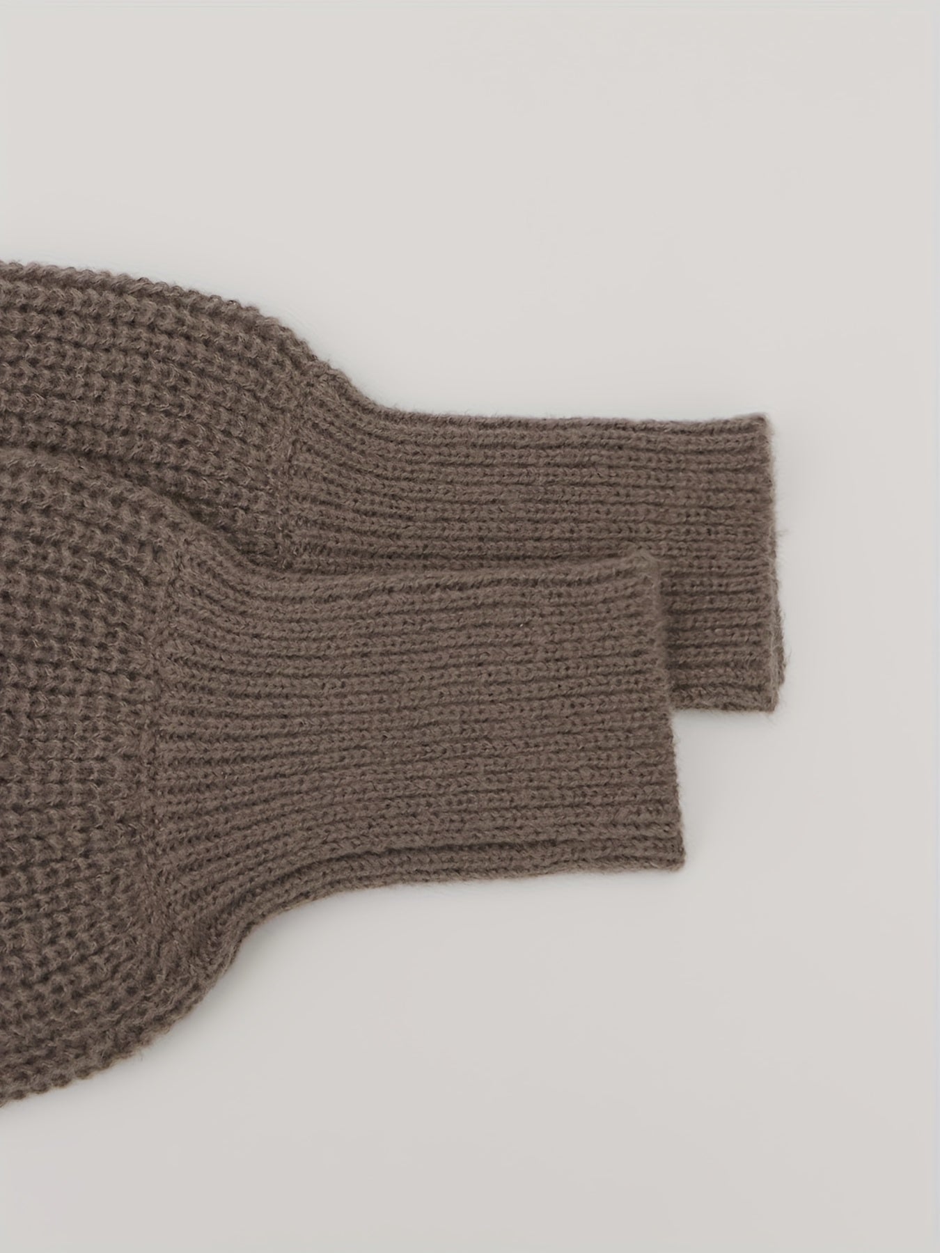 Elegant Deep V-Neck Ribbed Cardigan – Women’s Fall/Winter Knit Sweater